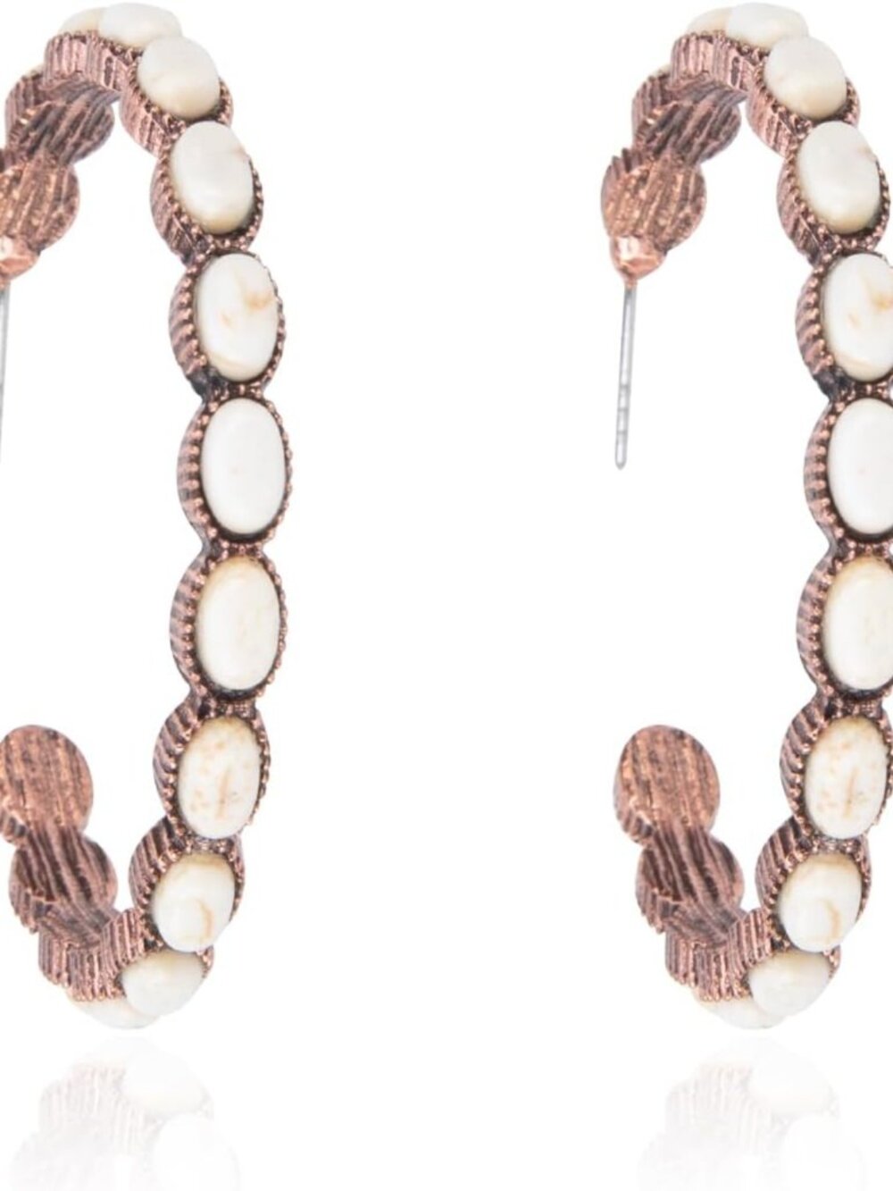 Rustic Western Concho Hoop Earrings for Women - Boho Chic Style, Statement
